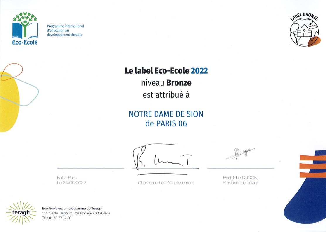label eco ecole 2022
